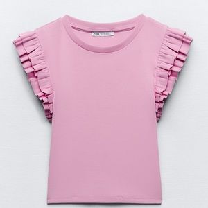 Zara ruffles sleeved top